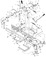 Scotts 46570x8B - Scotts 46" Lawn Tractor (1999) Mower Housing Suspension