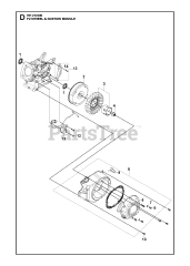 Husqvarna 970505501 - Husqvarna Engine (2021-01) FLYWHEEL &amp; IGNITION MODULE