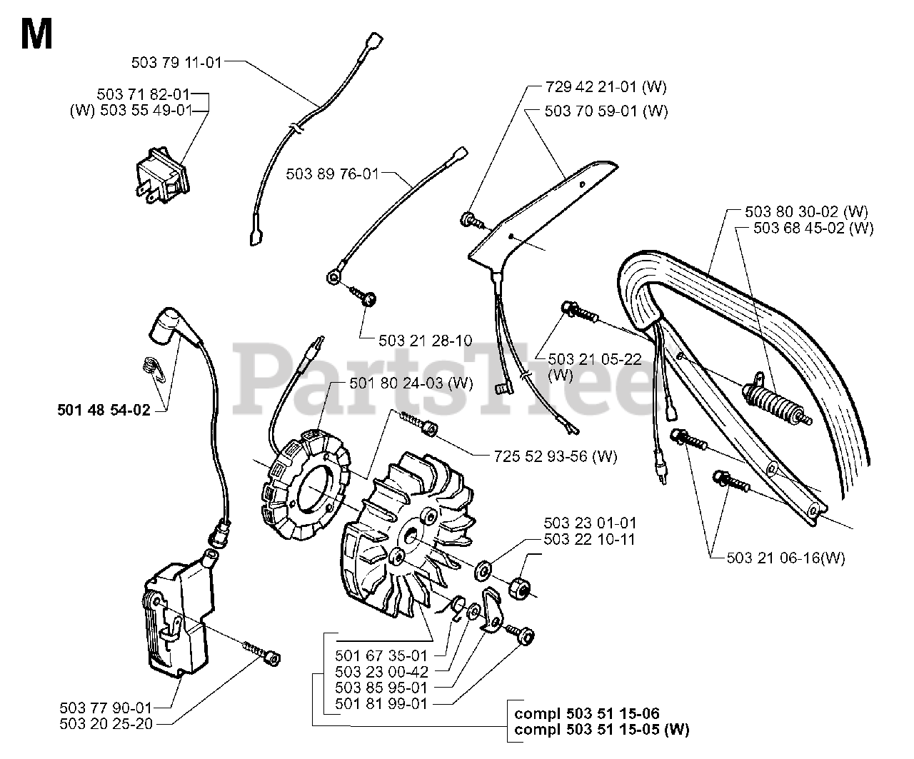 Jonsered 2071 Jonsered Chainsaw (199702) IGNITION SYSTEM Parts Lookup with Diagrams PartsTree