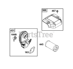 Briggs & Stratton 44N877-0009-B5 - Briggs & Stratton Vertical Engine Air Cleaner Group