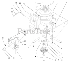 Toro 30182 - Toro ProLine Walk-Behind Mower, Gear Drive, 16hp (SN: 099000001 - 099999999) (1999) Engine Assembly
