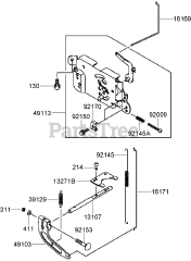Toro 30499 - Toro 52" Walk-Behind Mower, Floating Deck, Split Lever, Hydro Drive (SN: 280001001 - 280001100) (2008) CONTROL EQUIPMENT ASSEMBLY KAWASAKI FH580V-DS28