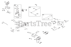 Briggs & Stratton 38E347-0108-G1 - Briggs & Stratton Horizontal Engine Throttle Body and Fuel Supply Group