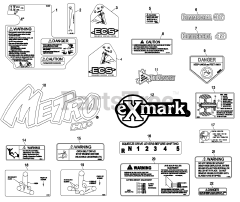 Exmark MHP3615KAC - Exmark 36" Metro HP Walk-Behind Mower, 15hp Kawasaki (SN: 370000 - 439999) (2003)