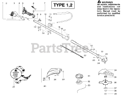 Poulan PPB 300 E - Poulan String Trimmer, Type 1 (2009-02) Shaft