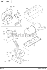Subaru Robin EH122D46340 (EH12-2) - Subaru Robin Rammer Engine 331 Intake &amp; Exhaust