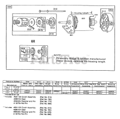 Briggs & Stratton 191707-2147-01 - Briggs & Stratton Vertical Engine Electric Starter and Chart