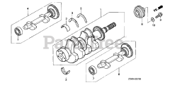 Honda GX640 SD1/A (GAAD) - Honda Engine, Made in Japan (SN: GAAD-1030001 - GAAD-9999999) CRANKSHAFT