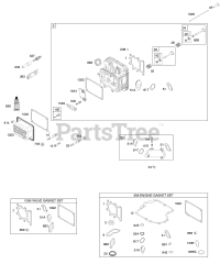 Briggs & Stratton 215907-0125-E1 - Briggs & Stratton Vertical Engine Cylinder Head, Gasket Set - Engine, Gasket Set - Valve, Valves
