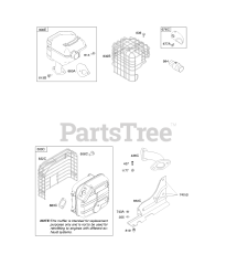 Briggs & Stratton 212312-0100-E9 - Briggs & Stratton Horizontal Engine Exhaust System