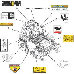 Gravely 994136 - Gravely Pro-Stance 52" Stand-On Mower, Kohler EFI Propane (SN: 000101 - 009999) Decals - Safety, LP