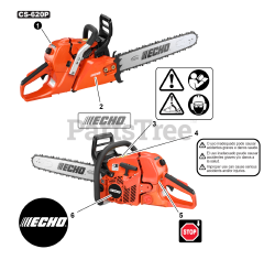 Echo CS-620 P - Echo Chainsaw (SN: C84429001001 - C84429999999)