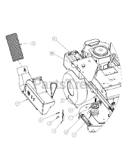 Cub Cadet 59A30022 (59A30022150) - Cub Cadet Power Assist Triple Bagger att Blower Mounting