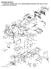 Husqvarna CT 151 (960610064-00) - Husqvarna Lawn Tractor (2006-03) CHASSIS &amp; ENCLOSURES