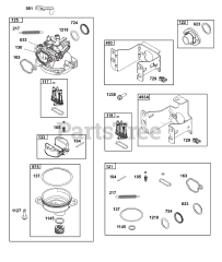 Briggs & Stratton 125P07-0029-F1 - Briggs & Stratton Vertical Engine Carburetor Group