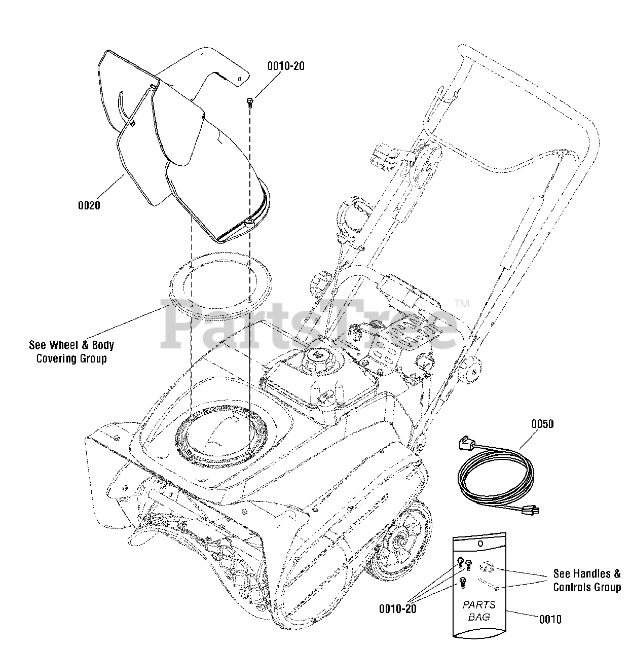 Briggs & Stratton 1695904 (SS22E) Briggs & Stratton 22" Snow Thrower