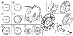 Honda GX160 UT2 QWX2/A (GCBPT) - Honda Engine, Made in Thailand (SN: GCBPT-4000001 - GCBPT-9999999) FLYWHEEL