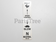 Scag 48524 Speed Control Decal - image 1