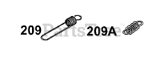 Briggs & Stratton 12B412-0100-E1 - Briggs & Stratton Horizontal Engine Governor Springs