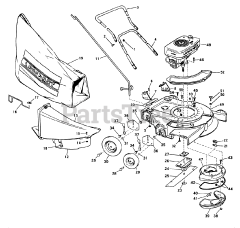 Lawn-Boy 1920 - Lawn-Boy Snow Thrower (SN: 400000001 - 499999999) (1964) Model 7253 Grasscatcher Deluxe Parts List