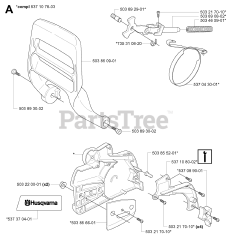 Husqvarna 340 e - Husqvarna Chainsaw (SN: 20051800001 - 20062300000) CHAIN BRAKE