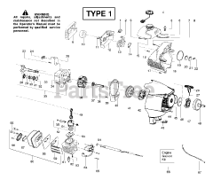Poulan Pro PPB 150 E - Poulan Pro String Trimmer, Type 1 Engine Assembly Type 1