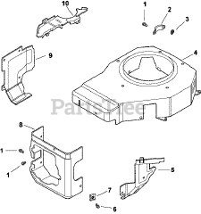 Kohler CV13-21502 - Kohler Command PRO Engine, Basic Version, 13hp, 9.7kW Blower Housing &amp; Baffles 6-27-106