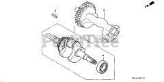 Honda EZ3500 A (EZEK) - Honda Generator, Made in Japan (SN: EZEK-1000001 - EZEK-1029999) CRANKSHAFT