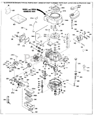 Tecumseh TVS75-33017C - Tecumseh Engine Engine Parts List #1