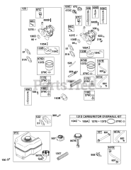 Briggs & Stratton 15C114-1463-E8 - Briggs & Stratton Horizontal Engine Carburetor, Fuel Supply