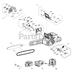 Snapper ECS 48 (1697197-00) - Snapper 48V 14" Brushless Chainsaw