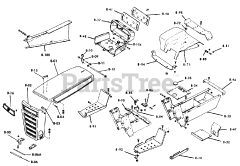 Toro 1-0357 (C-120) - Toro Lawn Tractor (1975) 8.000 Sheet Metal And Covers