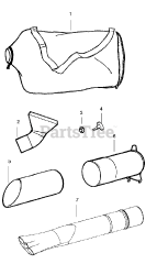 Weed Eater BV 1850 LE - Weed Eater Barracuda Blower Vacuum, Type 4 Tube - Assy - Vacuum