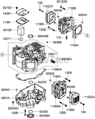Toro 38694 - Toro 36" Walk-Behind Mower, Fixed Deck, T-Bar, Gear Drive (SN: 290000001 - 290999999) (2009) CYLINDER AND CRANKCASE ASSEMBLY KAWASAKI FH541V-FS23
