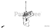 Honda BFP9.9 D5 LHA (BABJ) - Honda Outboard Engine, Made in Japan (SN: BABJ-1400001 - BABJ-1499999) GEAR CASE ASSY.