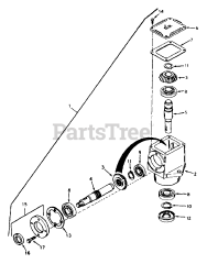 White Outdoor GT-1855 (144-998-190) - White Outdoor 50" Garden Tractor (1994) Right Angle Drive Box
