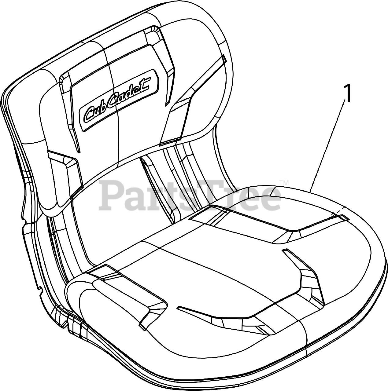 Cub Cadet XT1LT 42 (13AVA1CS056) Cub Cadet 42" XT1 Enduro Lawn Tractor (2017) Seat Parts