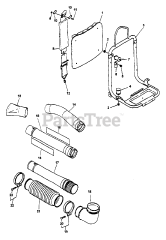 Echo PB-400 E - Echo Backpack Blower (Type 1E) (SN: 001001 - 509500) Frame, Back Pack, Pipes