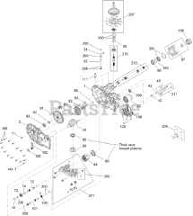 Toro 74643 (MX 5060) - Toro 50" TimeCutter Zero-Turn Mower (SN: 314000001 - 314999999) (2014) Right Hand Hydro Transaxle Assembly No. 119-3361