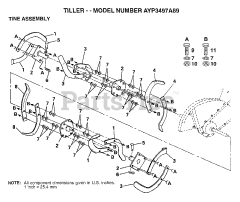 Electrolux/AYP 3497 A89 - Electrolux/AYP Tiller (1998) TINE