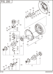 Subaru Robin DY300D12380 (DY30) - Subaru Robin Engine, Diesel 200 Crankshaft