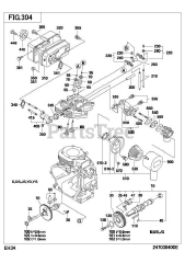 Subaru Robin EH340D50540 (EH34) - Subaru Robin Engine 304 Intake &amp; Exhaust