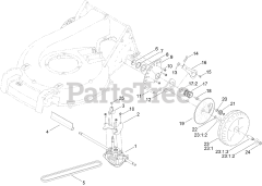 Toro 22297 - Toro 21" Heavy-Duty Recycler Walk-Behind Mower (SN: 316000001 - 316999999) (2016) Transmission and Rear Wheel Assembly