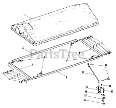 Homelite 1600288 - Homelite Vacuum Collector Trailer Frame and Cover Group - Low Profile (3843I03)