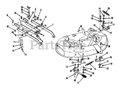 Toro 05-38SY02 - Toro 38" Side-Discharge Mower Deck (SN: 010000001 - 019999999) (1991) Deck Assembly (continued)