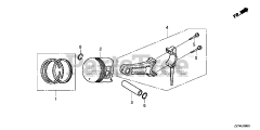 Honda EM4000SX AT1 (EBRC) - Honda Generator, Made in China (SN: EBRC-1000001 - EBRC-1499999) PISTON@CONNECTING ROD