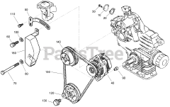 Toro 22333 (TX 525) - Toro Dingo Compact Utility Loader (SN: 270000401 - 270999999) (2007) Fuel Cover, Alternator and Pulley Assembly