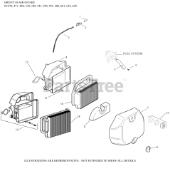 Kohler SV480-0001 - Kohler Courage Single Engine, Made for Shivvers, 16hp, 11.9kW 10 Air Intake