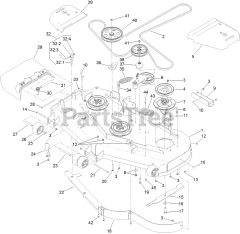 Toro 74926 (6000) - Toro 60" Z Master Zero-Turn Mower, Side-Discharge Deck (SN: 403005770 - 404319999) Deck Assembly