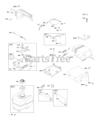 Briggs & Stratton 212415-0115-E1 - Briggs & Stratton Horizontal Engine Controls, Fuel Supply, Governor Spring